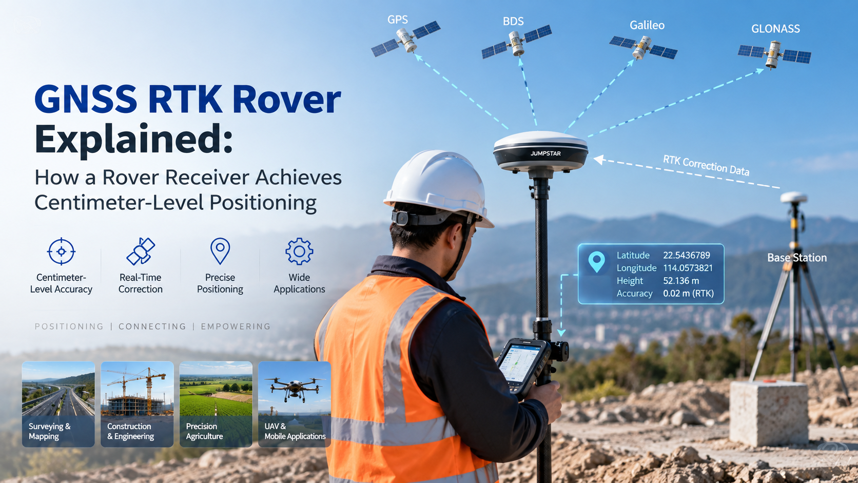GNSS RTK Rover Explained: How a Rover Receiver Achieves Centimeter-Level Positioning